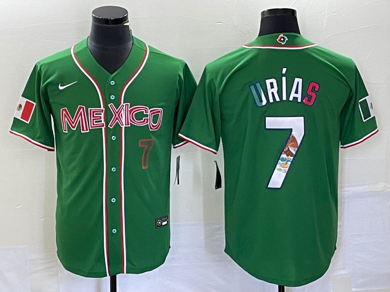 Men 2023 World Cub Mexico #7 Urias Green Nike MLB Jersey5->more jerseys->MLB Jersey